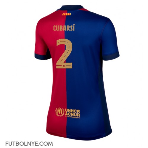 Camiseta Barcelona Pau Cubarsi #2 Primera Equipación para mujer 2024-25 manga corta